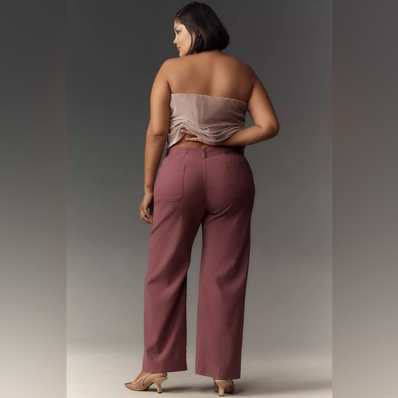 NWT! ANTHROPOLOGIE The Colette Full-Length Wide-Leg Pants by Maeve - 23 petite 🐢 - Picture 7 of 8